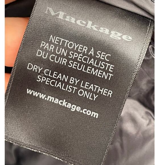 Mackage Britnie Down Jacket With Asiatic Raccoon Fur In Dark Sage size XS - Picture 10 of 12